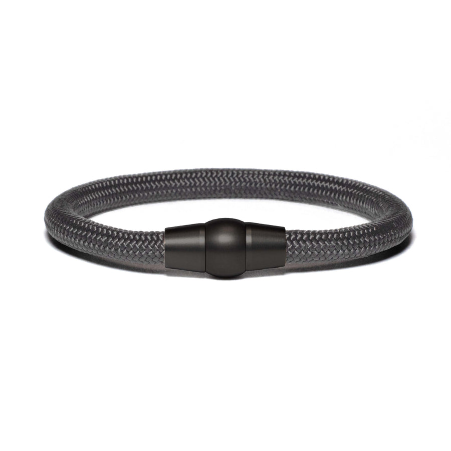 Black PVD bracelet - gray paracord