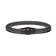 Armband PVD Schwarz - Paracord Grau