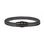 Lade das Bild in den Galerie-Viewer, Armband PVD Schwarz - Paracord Grau
