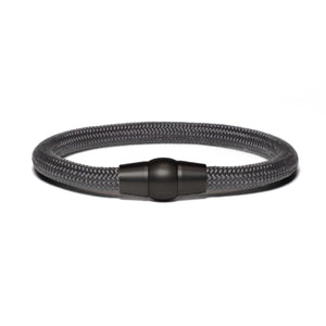 Armband PVD Schwarz - Paracord Grau