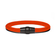 Black PVD bracelet - neon orange paracord