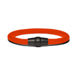 Lade das Bild in den Galerie-Viewer, Armband PVD Schwarz - Paracord Neon Orange
