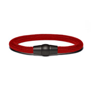 Black PVD bracelet - red paracord