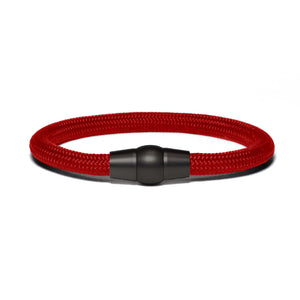Armband PVD Schwarz - Paracord Rot