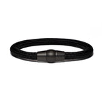 Load image into Gallery viewer, Black PVD bracelet - black paracord
