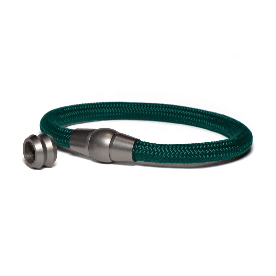 Bracelet Basic + additional middle part - dark green paracord
