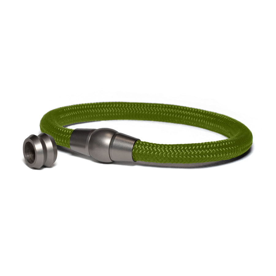 Bracelet Basic + additional middle part - olive green paracord