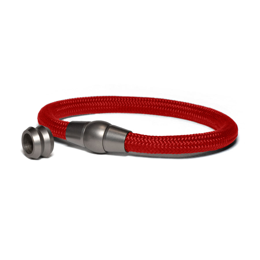 SET Armband Basic + Zusätzliches Mittelteil Paracord Rot