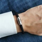 Lade das Bild in den Galerie-Viewer, SET Armband Basic + Zusätzliches Mittelteil Paracord Schwarz

