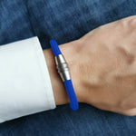 Lade das Bild in den Galerie-Viewer, SET Armband Basic + Zusätzliches Mittelteil Paracord Blau
