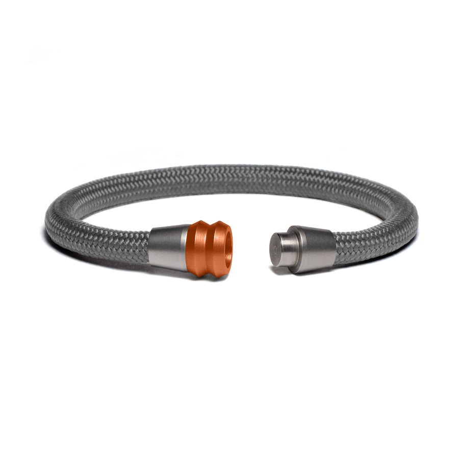 Bracelet bi-color copper - Paracord gray