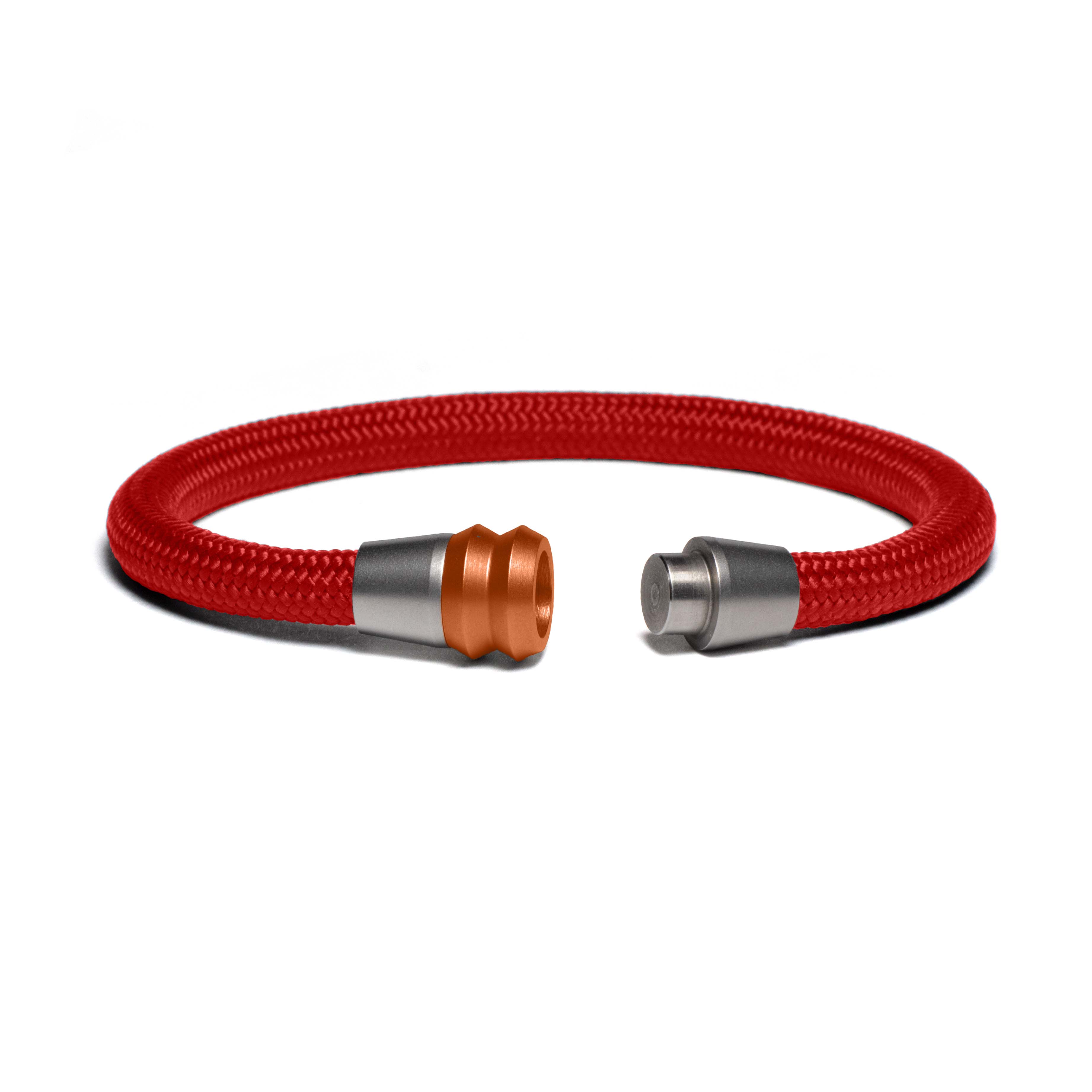 Armband Bi-Color Kupfer - Paracord Rot