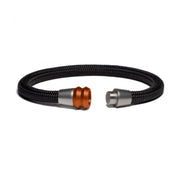 Bracelet bi-color copper - Paracord black