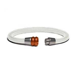 Bracelet bi-color copper - Paracord white