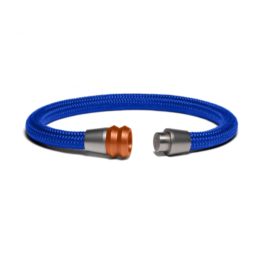 Bracelet bi-color copper - Paracord blue