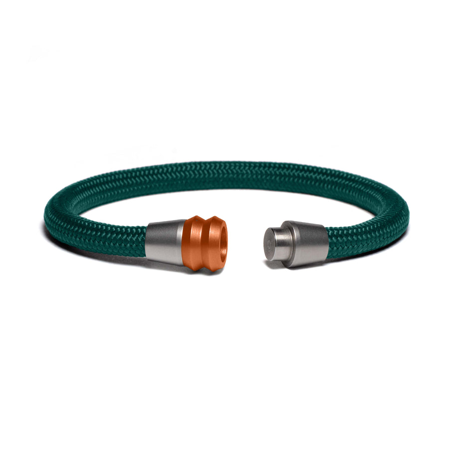 Armband Bi-Color Kupfer - Paracord Dunkelgrün