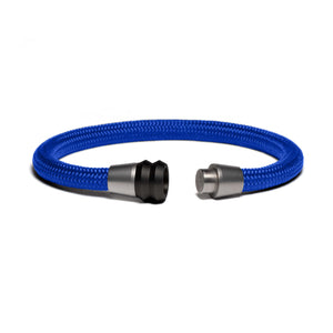 Bracelet bi-color black - Paracord blue