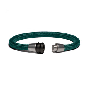 Armband Bi-Color Schwarz - Paracord Dunkelgrün